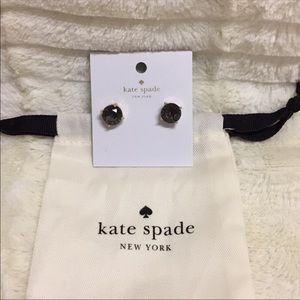NWT Kate Spade Stud Earrings - Black